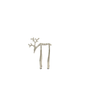 Ornament 15x6x20 cm DEER nickel