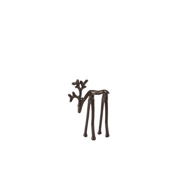 Ornament 15x6x20 cm DEER shiny eggplant