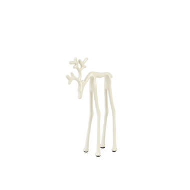 Ornament 15x6x25 cm DEER shiny cream