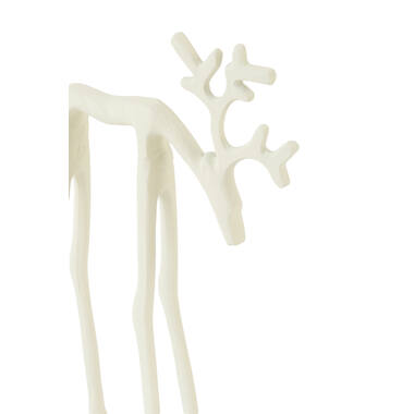 Ornament 15x6x25 cm DEER matt cream
