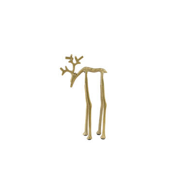 Ornament 15x6x25 cm DEER gold
