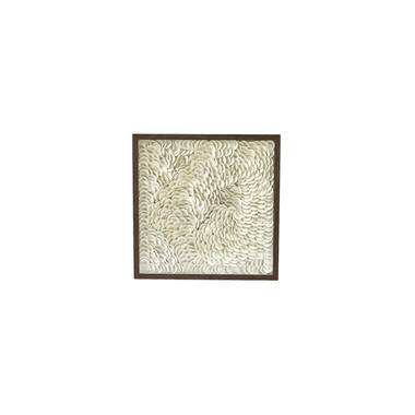 Wall ornament 60x4x60 cm XELHU cream+dark brown