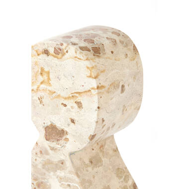 Ornament S/2 8x5x20+10x8x25 cm RIHAN marble taupe