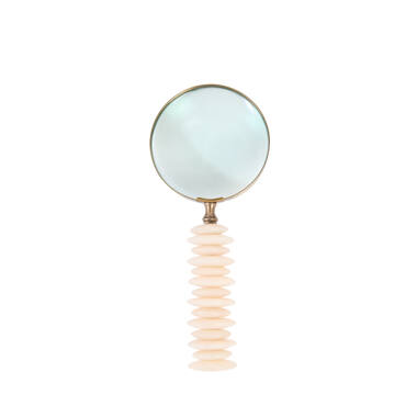 Ornament 6x10x24,5 cm cm MAGNIFIER glass clear+sand