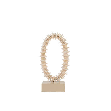 Ornament on base 10x22x40 cm RING sand