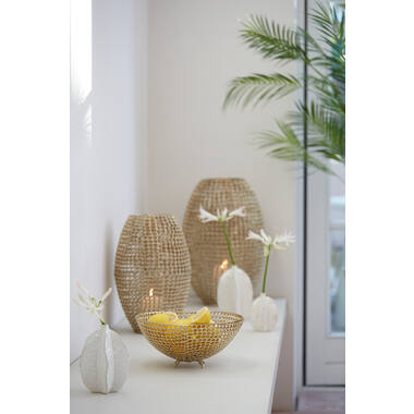 Hurricane Ø25x39 cm MARCIO antique gold+clear glass