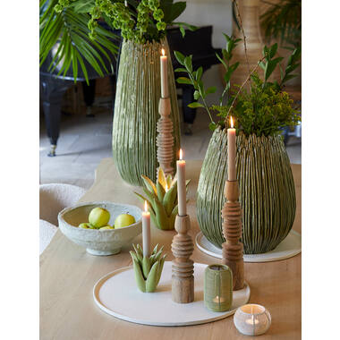 Tealight Ø21x21 cm CACTUS ceramics light green
