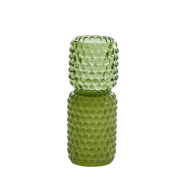 Tealight on base Ø9x20,5 cm BUBLINI glass green