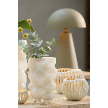 Tealight Ø16x12 cm CHALCO cream+gold