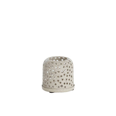 Hurricane Ø9x8 cm CASARES white+grey