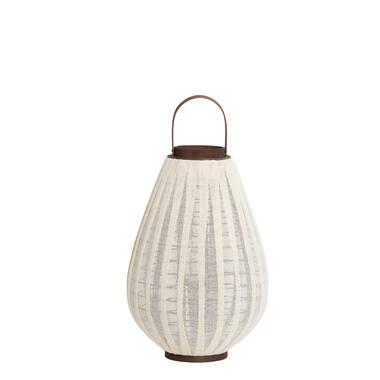 Hurricane Ø36x55 cm DAZIO linen natural+dark brown wood