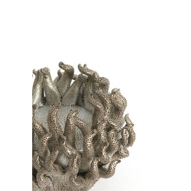 Tealight holder Ø11x8 cm EDESSA porcelain bronze