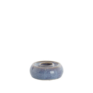 Theelichthouder Ø12,5x5 cm OTHONI keramiek blauw-paars