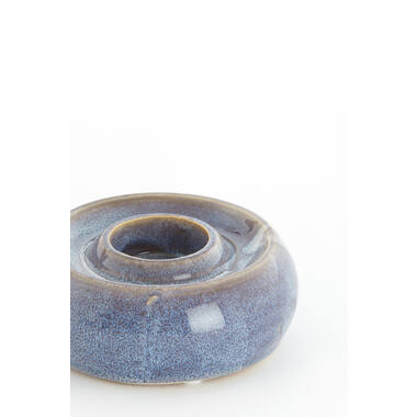 Theelichthouder Ø12,5x5 cm OTHONI keramiek blauw-paars