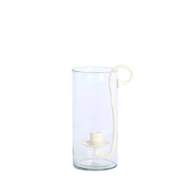 Hurricane 17x13x28,5 cm DOLEGA glass clear+cream