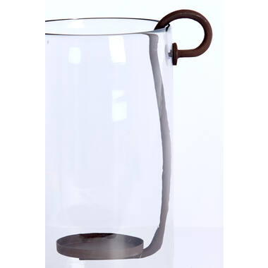 Hurricane 23x18x33 cm DOLEGA glass clear+antique dark brown