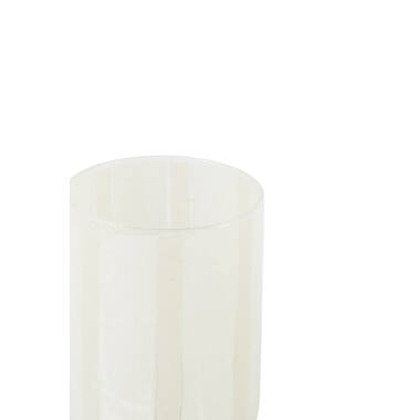 Tealight Ø10x13 cm DRINO glass transparent+cream+beige