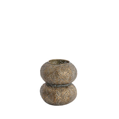 Hurricane Ø12,5x13 cm KAITO brown gold