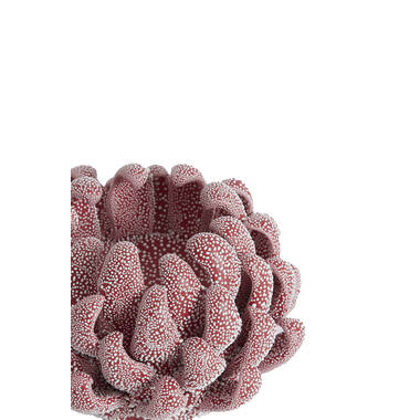 Tealight holder Ø10,5x7,5 cm SERINA porcelain red