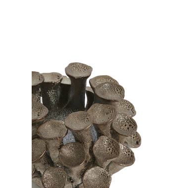 Tealight holder Ø10,5x7,5 cm DELARA porcelain bronze