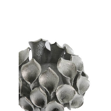 Tealight holder Ø10x8 cm SOREJA porcelain silver