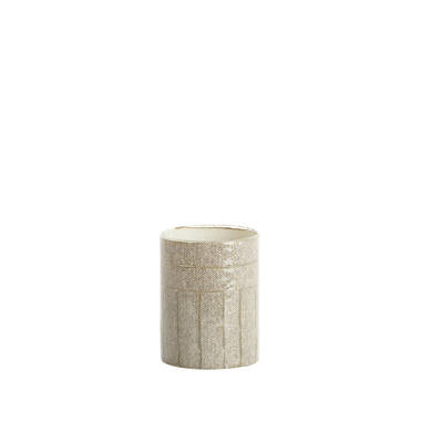 Tealight Ø10x13 cm BOLJUN glass clear+grey