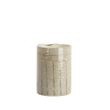 Tealight Ø14x20 cm BOLJUN glass clear+grey