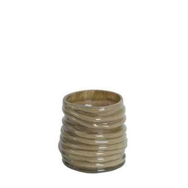 Tealight Ø9x10 cm MILYAN glass milky olive green