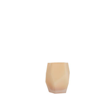 Tealight Ø8x10 cm NOBLE glass matt peach