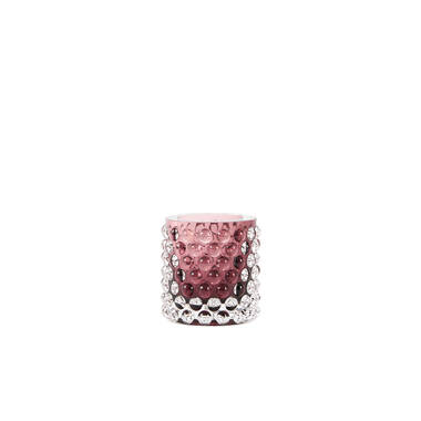 Tealight Ø8x8 cm SUSURRO glass burgundy