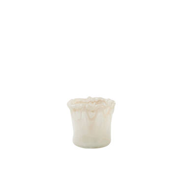 Tealight Ø12x12 cm MYRON glass cream