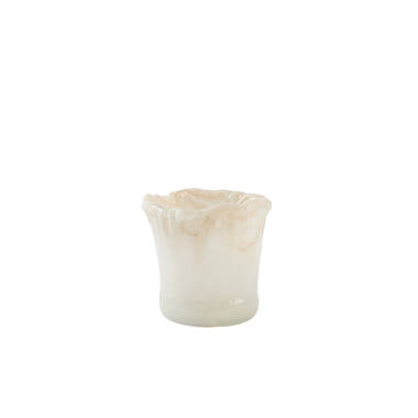 Tealight Ø15x15 cm MYRON glass cream