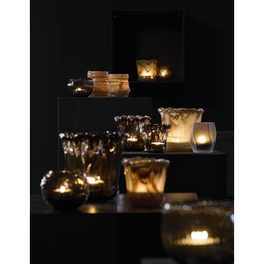 Tealight Ø15x15 cm MYRON glass light brown