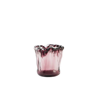 Tealight Ø15x15 cm MYRON glass eggplant