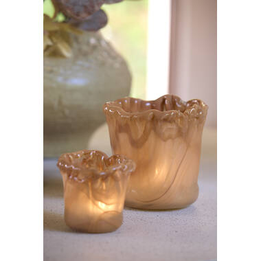 Tealight Ø15x15 cm MYRON glass light orange