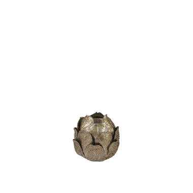 Tealight holder Ø11x10,5 cm CYNARA porcelain bronze