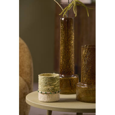 Tealight holder Ø10x13 cm MELORA light green+cream
