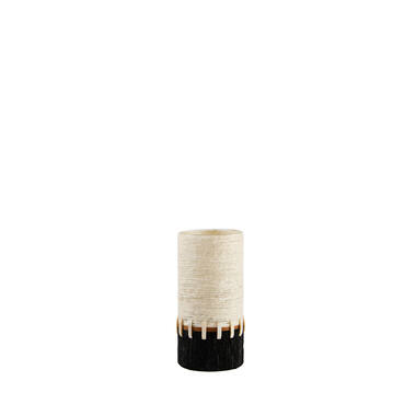 Tealight holder Ø10x23 cm MELORA cream+black