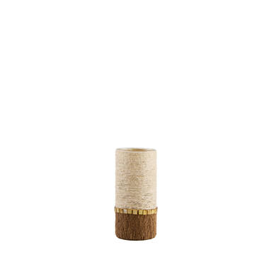 Tealight holder Ø10x23 cm MELORA cream+brown