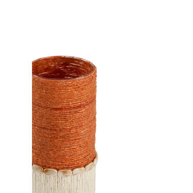 Tealight holder Ø10x23 cm MELORA orange+cream