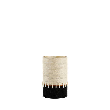 Tealight holder Ø15x25 cm MELORA cream+black