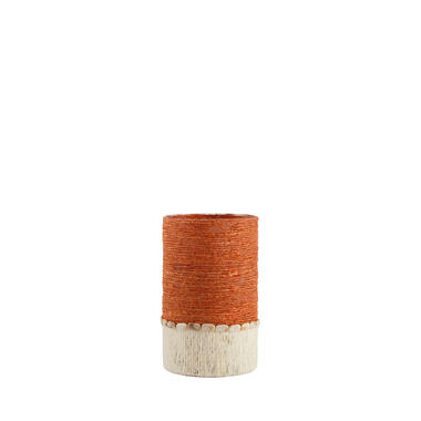 Tealight holder Ø15x25 cm MELORA orange+cream