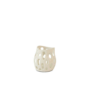 Tealight Ø10x10 cm SARANI shiny cream