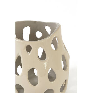 Tealight Ø10x10 cm SARANI shiny light grey