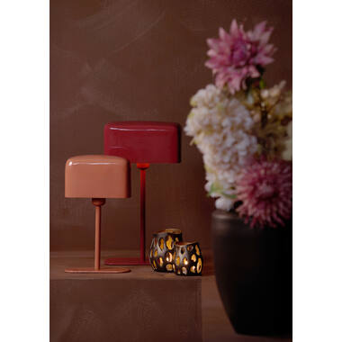 Tealight Ø12x12 cm SARANI matt brown-bronze+gold