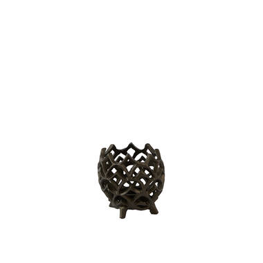 Tealight Ø10x10 cm GUBANI matt brown-bronze