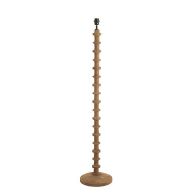 Vloerlamp Ø30x135 cm CECILY hout mat grijs-bruin