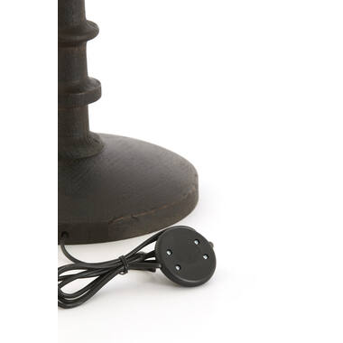 Vloerlamp Ø30x135 cm CECILY hout mat donker roodbruin