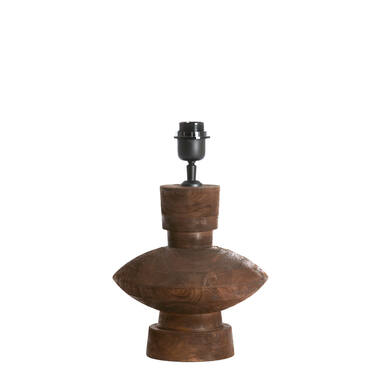 Lamp base Ø23x25 cm FIERA wood matt dark brown