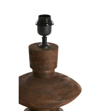 Lamp base Ø23x25 cm FIERA wood matt dark brown